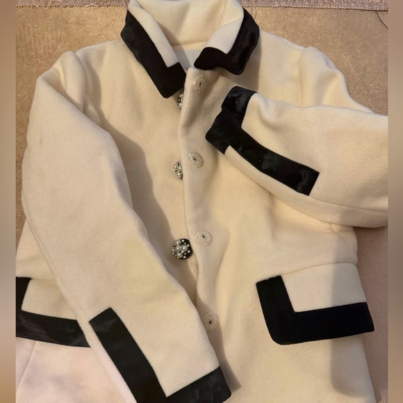 maison blanche wool/silk short jacket w/b